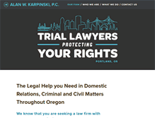 Tablet Screenshot of karpinskilaw.com